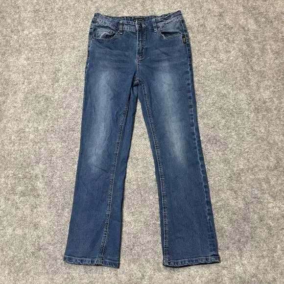 Silver Jeans Zane Youth Boys Adjustable Waist Jeans‎ Sz 12 Blue Med Wash Denim