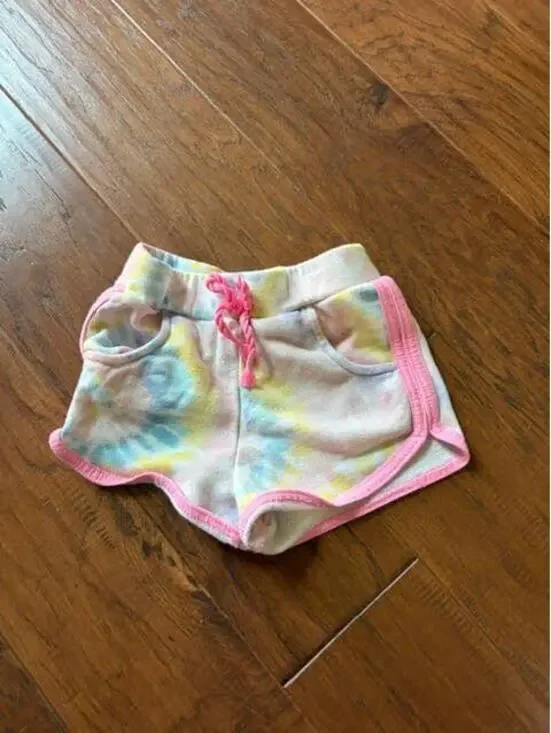 Garanimals Toddler Tie-Dye Shorts with Pink Trim Size 3T