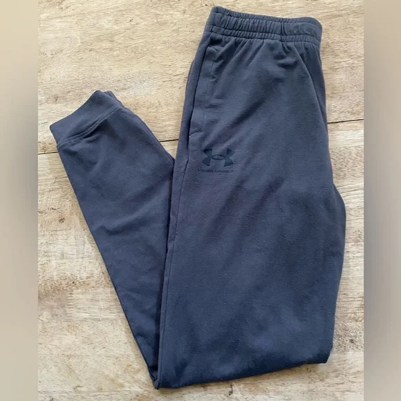 Under Armour‎ Sz YL Dk Gray Cotton Blend Joggers