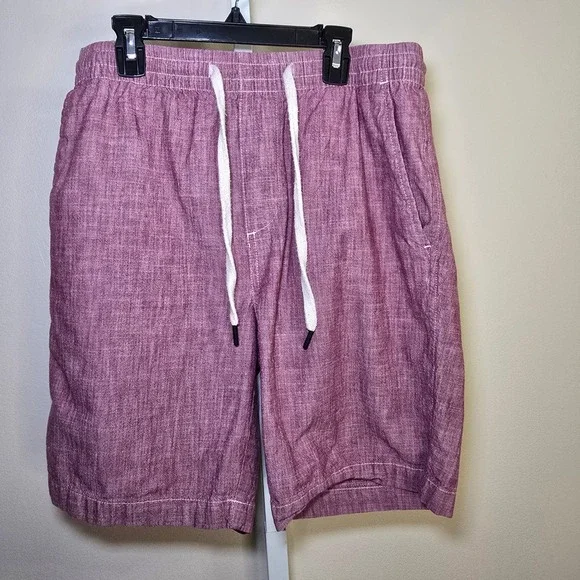 Banana Republic Mens Shorts‎ Medium Burgandy Drawstring Casual