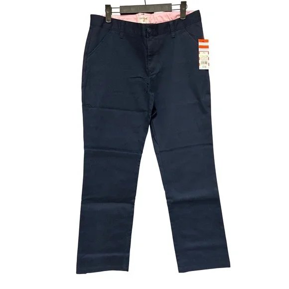 Cat & Jack Girl's 16 Plus Straight Recto Uniform School Pants Fighter Pilot Blue