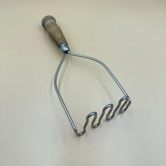 Vintage Potato Masher Wooden Handle Country Kitchen Primitive Cottagecore