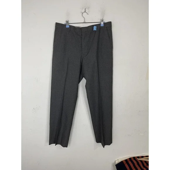 Banana‎ Republic Mens Dress Pants 34x30 Tailored Fit Pinstripe Wool Blend Gray