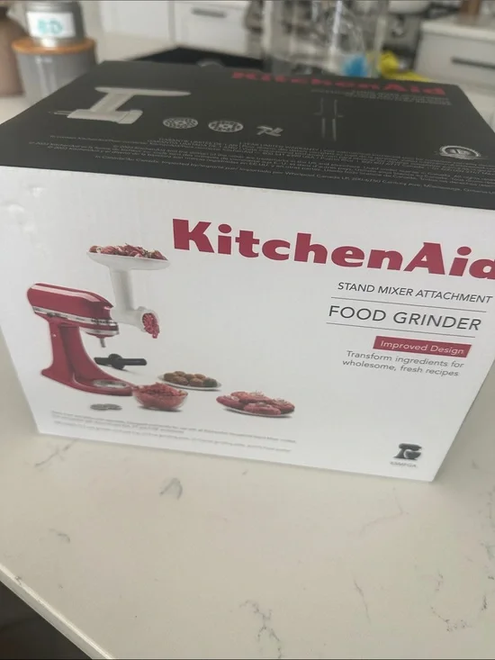 KitchenAid White Stand Mixer Food Grinder Attachment