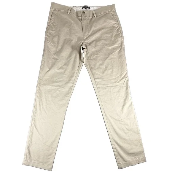 Banana Republic Pants Mens 35x34 Beige Chino Slim Fit Tapered Twill Casual