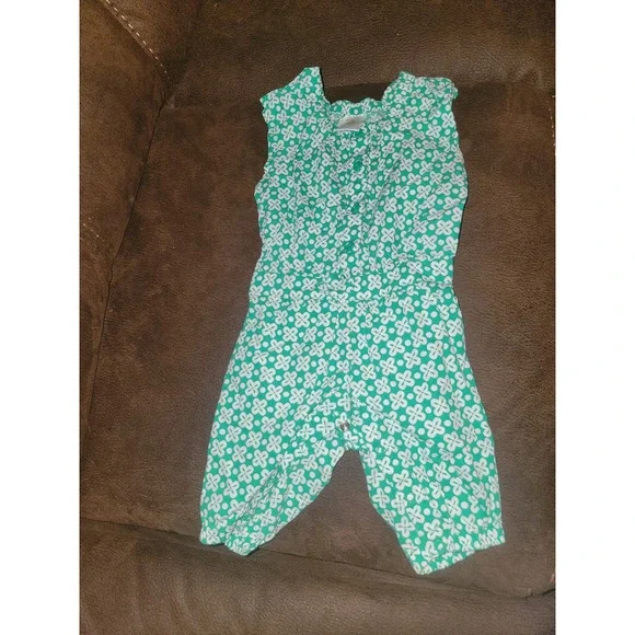 Gymboree green scene romper st Patrick's day 6 12 month outfit‎