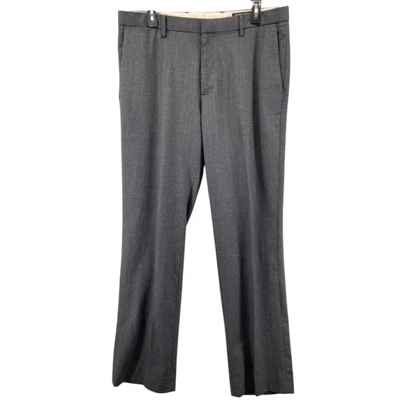 Banana Republic Dress Pants Mens 34x32 Grey Tailored Slim Fit Wool Career Office