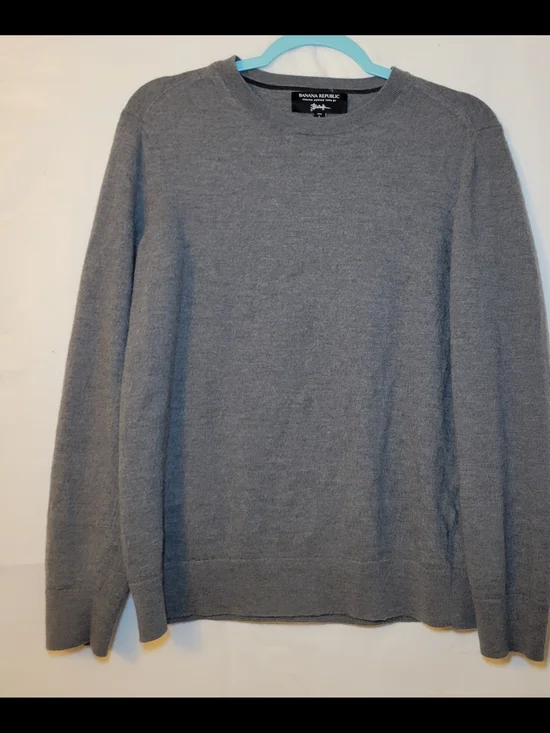 Banana Republic Gray Crewneck Sweater - Men's