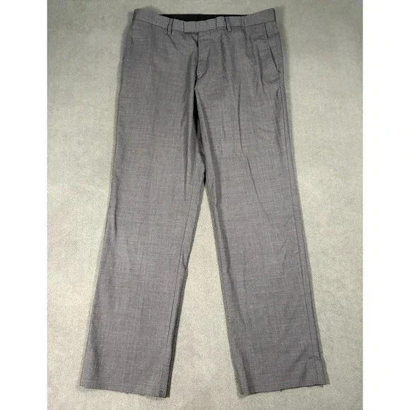 Banana Republic Dress Pants Mens 34x32 Charcoal Gray Straight Leg Standard Fit