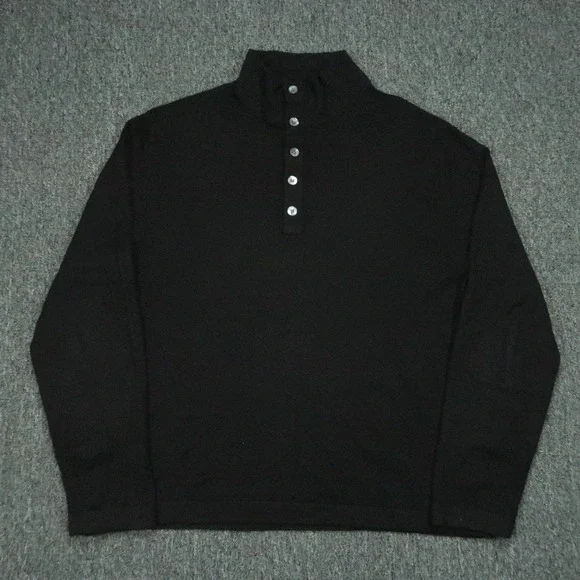 Banana Republic Sweater Mens Extra Large‎ Black Silk Cashmere Pullover XL