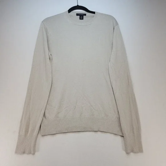 Banana Republic Sweater Mens Medium Beige Silk Cashmere Crewneck