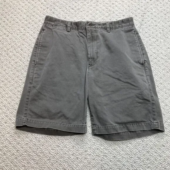 Banana Republic Hiking Chino Shorts Mens 33 Gray Straight Cotton 32x9 Pockets