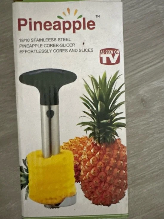 Pineapple Pineapple Corer-Slicer - Stainless Steel with Black Handle
