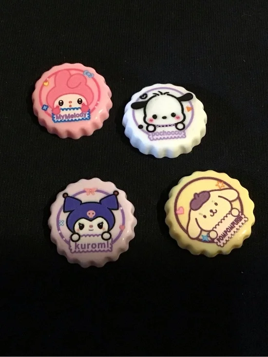 Set of four Sanrio characters mini magnet set