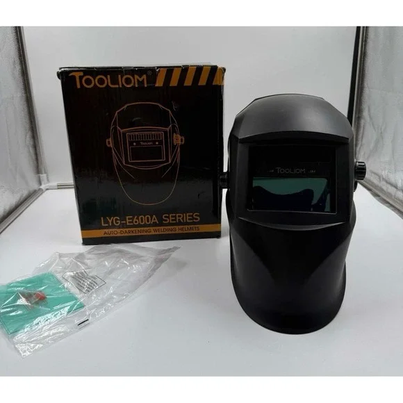 TOOLIOM Welding Helmet, Auto Darkening Solar Powered With Adjustable Shade Range