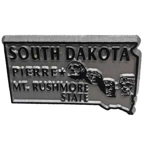 South Dakota Rushmore State Vintage Rubber Fridge Magnet Classic Travel Souvenir