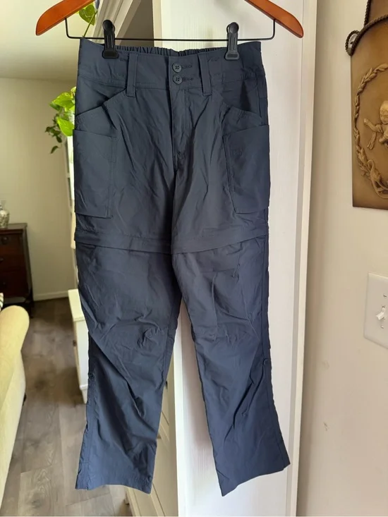 REI Girls Dark Grey Zip-Off Utility Pants