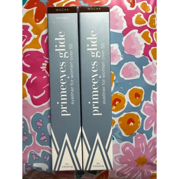 PrimePrometics PrimeEyes Glide Eyeliner Pencil Duo Mocha Shimmer Women Over 50