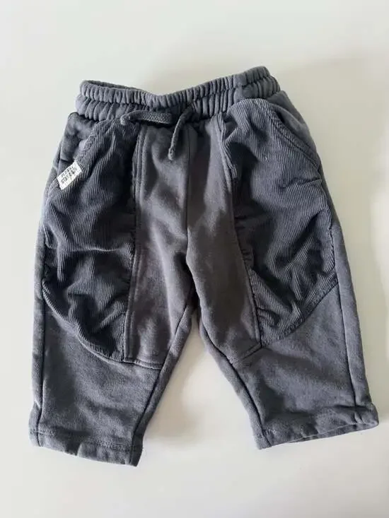 Zara Toddler Boys Corduroy Panel Jogger Sweatpants