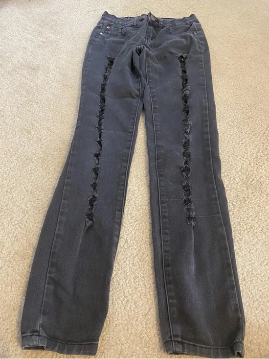 pinc premium black ripped jeans size 10 girls