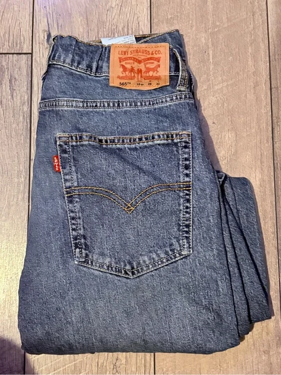 Levi's Kids Dark Blue Denim Jeans with Tan Patch