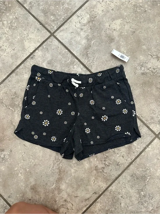 Old Navy Gray Daisy-Print Girls' Knit Shorts