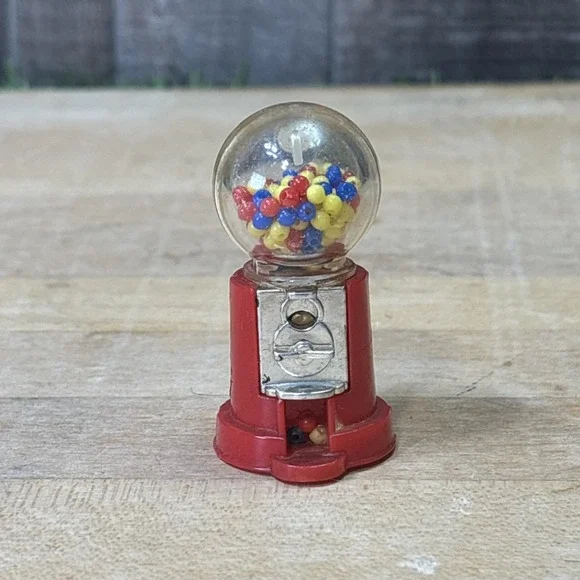 Vintage Mini Gumball Machine Magnet Kitschy Retro Kitchen Collectible