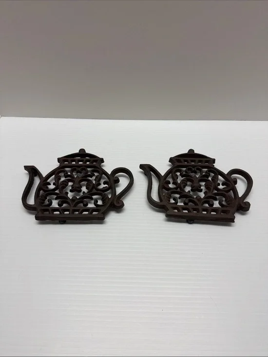 Metal Tea Kettle Trivet Set Of Two