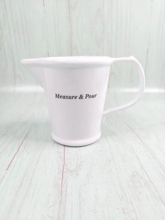 World Market White Ceramic Measure And Pour 2 Cup Pitcher