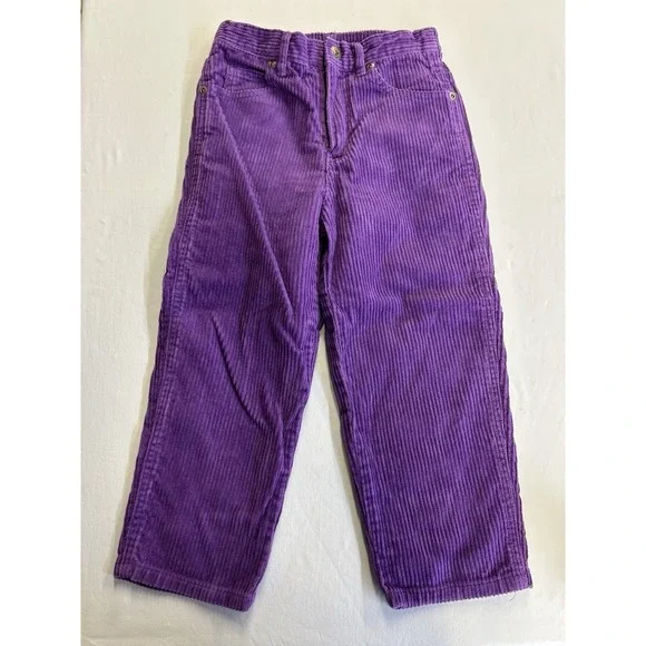 Vintage Y2K Arizona Jean Co Purple Corduroy Pants Toddler Girls 4T Cotton 90s
