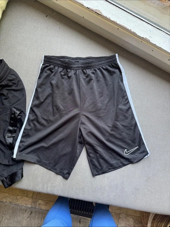 Nike Black Athletic Shorts with White Side Trim