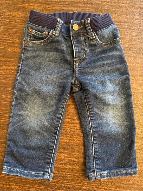 GAP Boys Navy Blue Stretch Denim Joggers