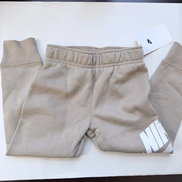 Nike Boys Khaki Sportswear Club Fleece Jogger Sweatpants Size 4 XS 86G704-X1T