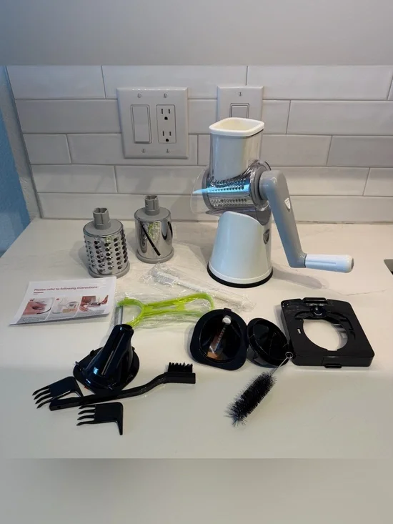 Rotary Cheese Grater with Hand Crank, Kitchen Shredder, USED ONCE!