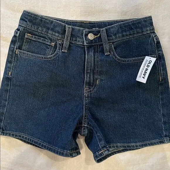Old Navy Kids Blue Denim Jeans Shorts High Rise Size 12