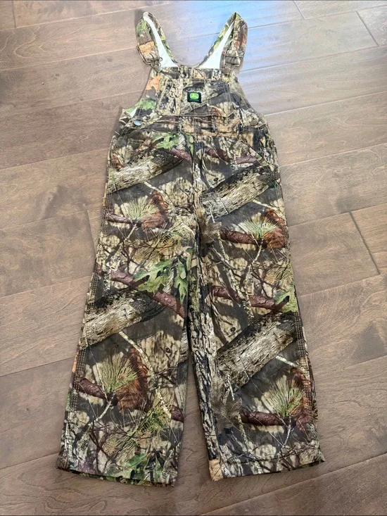 John Deere Camo Kids Overalls - Brown, Green, Black