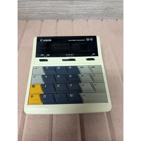 Vintage Canon M-8 Calculator LED Display Made In Japan - No batteries Works! E2
