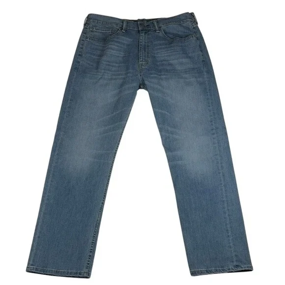 Levi's 505 Regular Fit Straight Leg Mens Blue Jeans 36x30 Medium Wash Denim