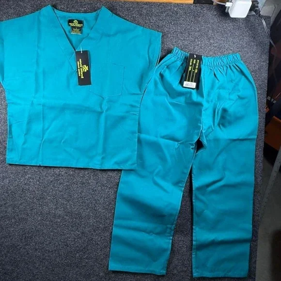 Kids Teal scrub set with pockets