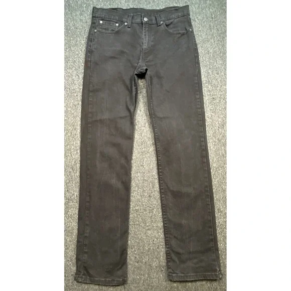 Levis 514 Straight Fit Jeans W32 L32 Mens Black Denim Stretch Classic‎ Casual