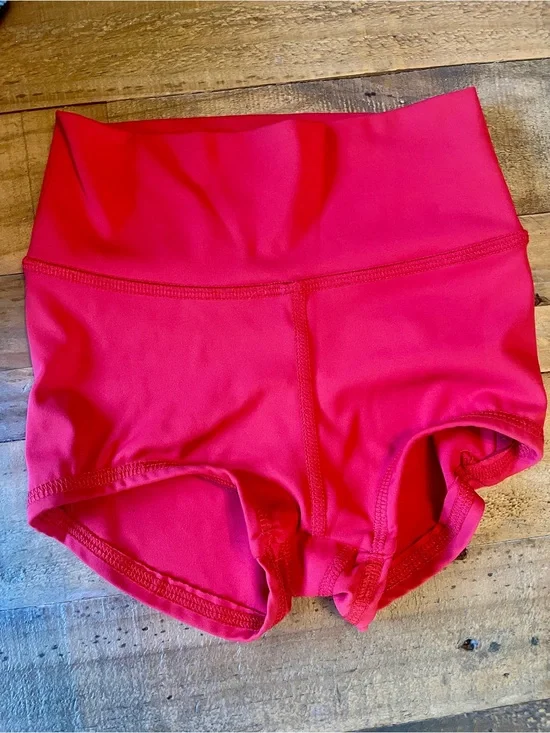 Five Dancewear High-Waist Red Dance Shorts Child Medium