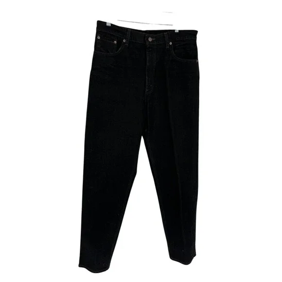 Levi's Jeans Men's Size 36 x 32 Black 550 100% Cotton Relaxed Fit Tapered
