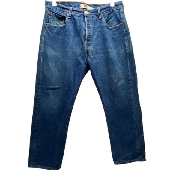 Levi's 501 Button Fly Jeans Men's 36x31 Blue Dark Original Mexico‎ LEVI'S Denim