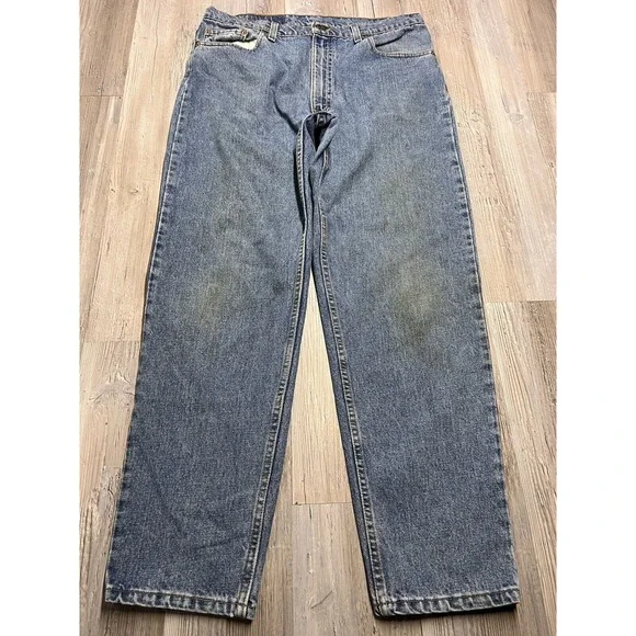 Vintage 90s Levis Jeans 550 Denim Made in USA 36x31 Relaxed‎ Tapered Skater Dad