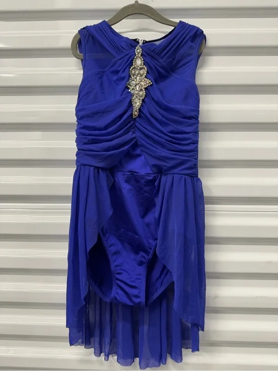 Weissman Royal Blue Girls Dance Costume with Rhinestone Accent