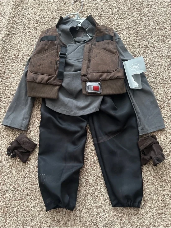 Little Kids STAR WARS Brown and Gray Adventure Vest Costume - Disney