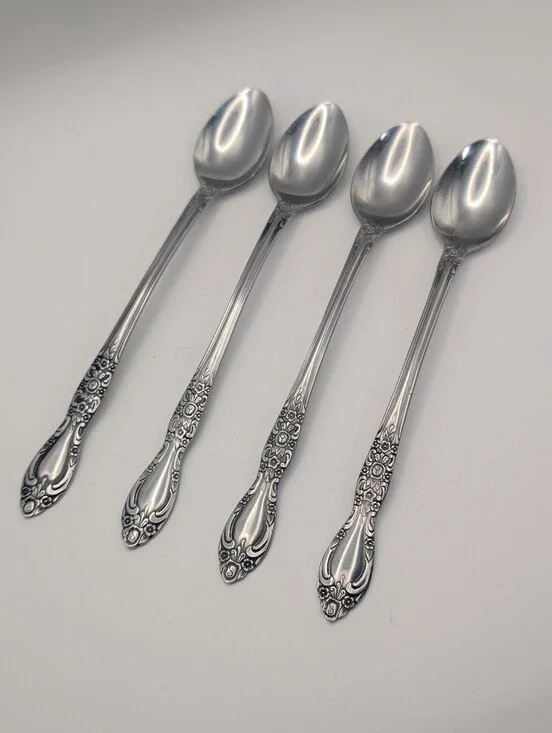 Vtg Oneida Northland Stainless Carolina Iced Tea Spoons 7.5