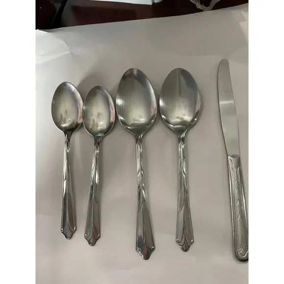 5 pieces of‎ Flatware - Kenilworth (Stainless) By Ekco Silver (Replacements)