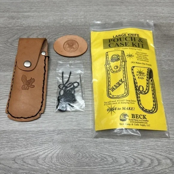 Camp Raven Knob 2009 Pocket Beck Leather Knife Kit‎ Assembled Pouch Old Hickory