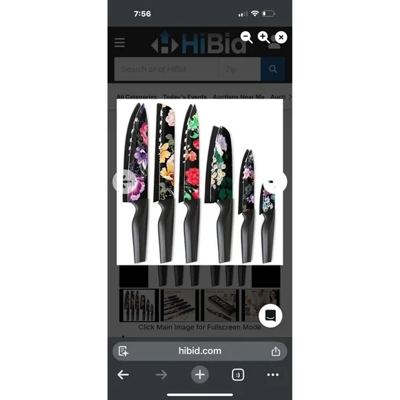 Astercook Knife Set 6 Piece Flower Kitchen Stainless Steel 6 Blade Guards Black‎
